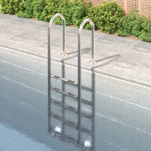 vidaXL Poolleiter aus Edelstahl im Schwimmbecken, 5 Stufen.