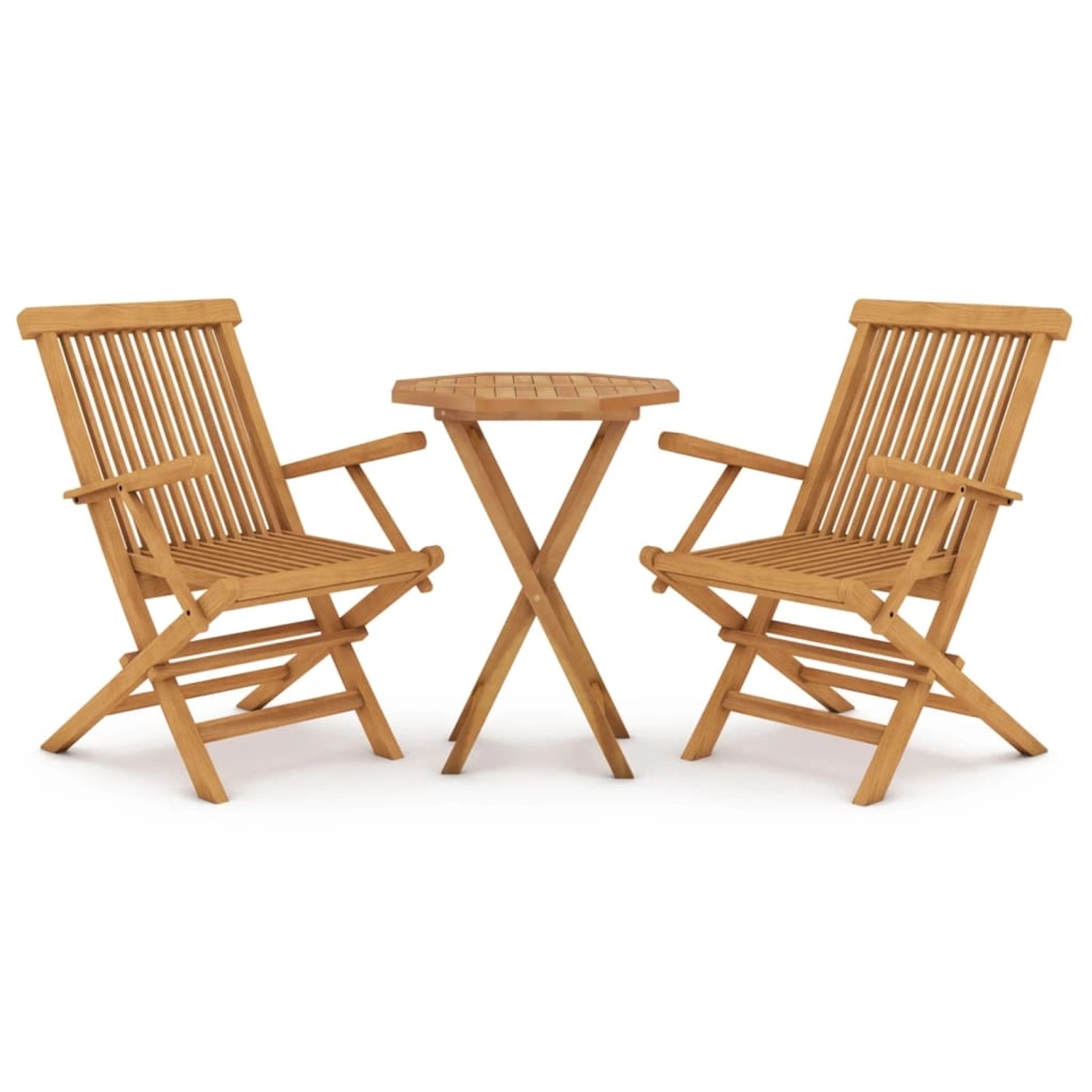 vidaXL 3-tlg Garten-Essgruppe Massivholz Teak Modell 7 günstig online kaufen