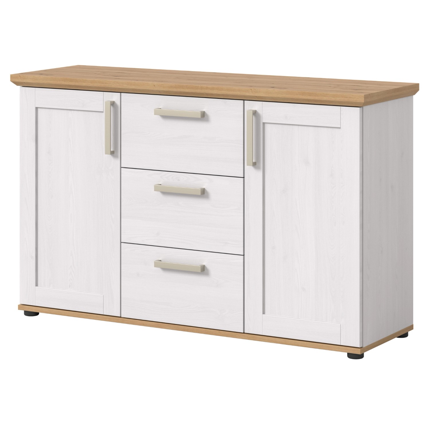 Thumbnail - Inn.Furn Sideboard in Weiß Lärche Landhaus 129 cm Mirano