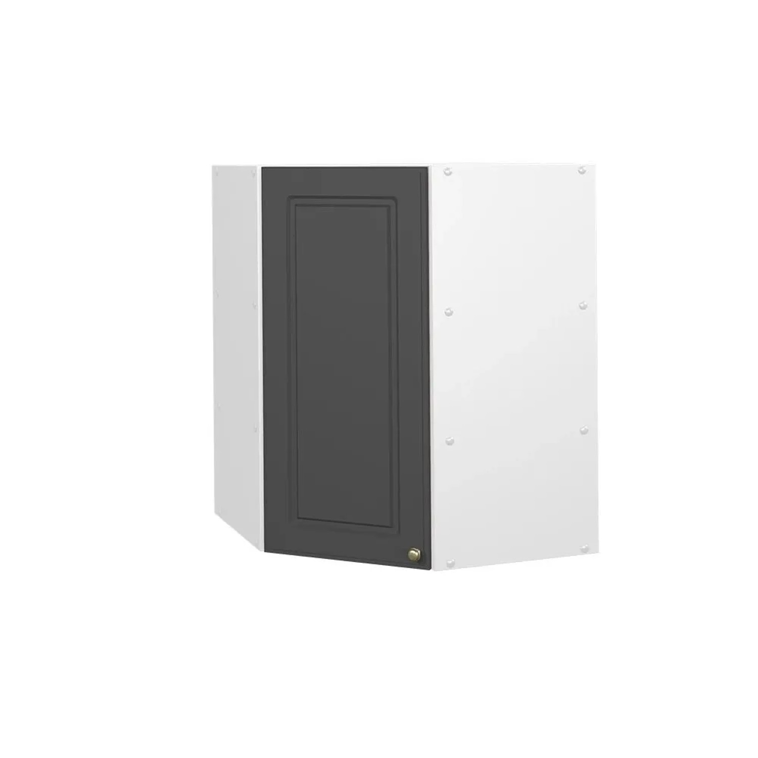 Vicco Eckhängeschrank Fame-Line Küchen-Eckschrank Anthrazit-Gold Weiß 57 cm