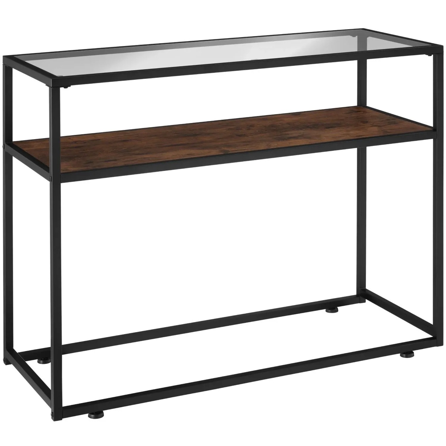 Tectake Konsolentisch Kilkenny Industrial Style Holz und Stahl  100 x 41 x 80 50 cm Industrial Holz Dunkel  Rustikal