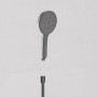 Schütte Stangenbrause-Set Karibik Oval Graphit Matt, Handbrause mit Schlauch.