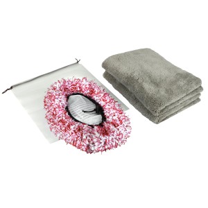 APA Waschbürsten Set: Bezug, Mikrofasertücher und Transportbeutel für Autopflege.