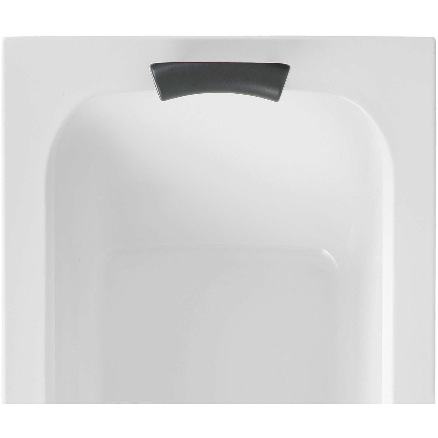 Ottofond Atlanta Nackenstütze in Schwarz auf Badewannenrand montiert.