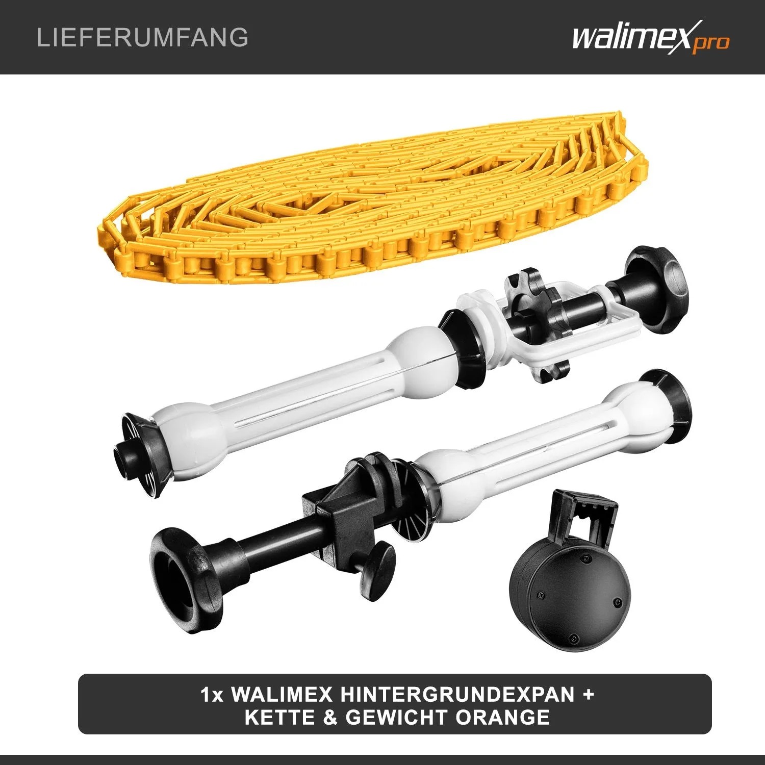 Walimex Hintergrundexpan Kette Gewicht 320X130X85Mm Orange Kern 45-78Mm 6Kg_7
