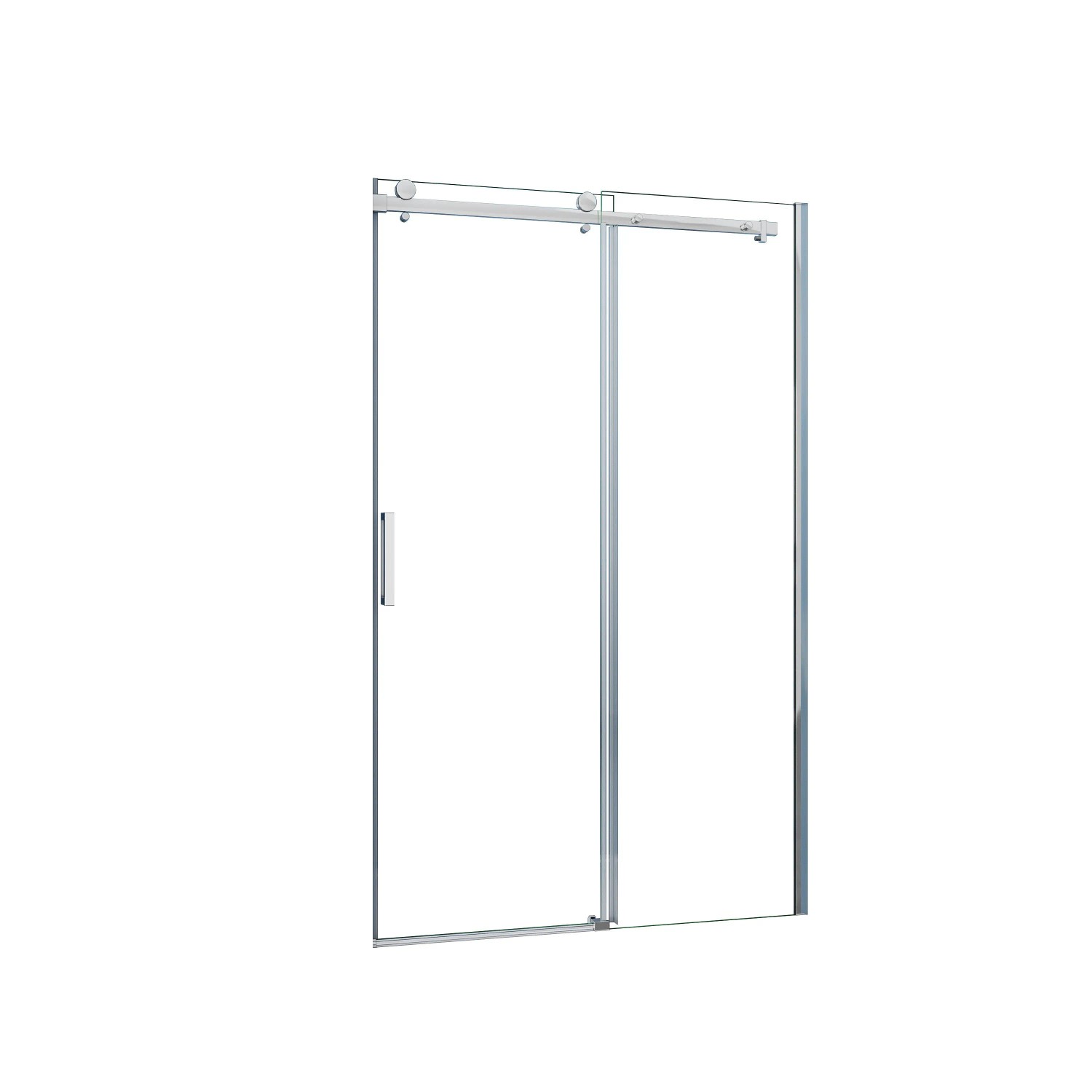 Duschparadies Duschtür Schiebetür 115 x 195cm Nischentür 8mm Nano Glas Dusche Rollen Struktur Hochglanz Verchromt