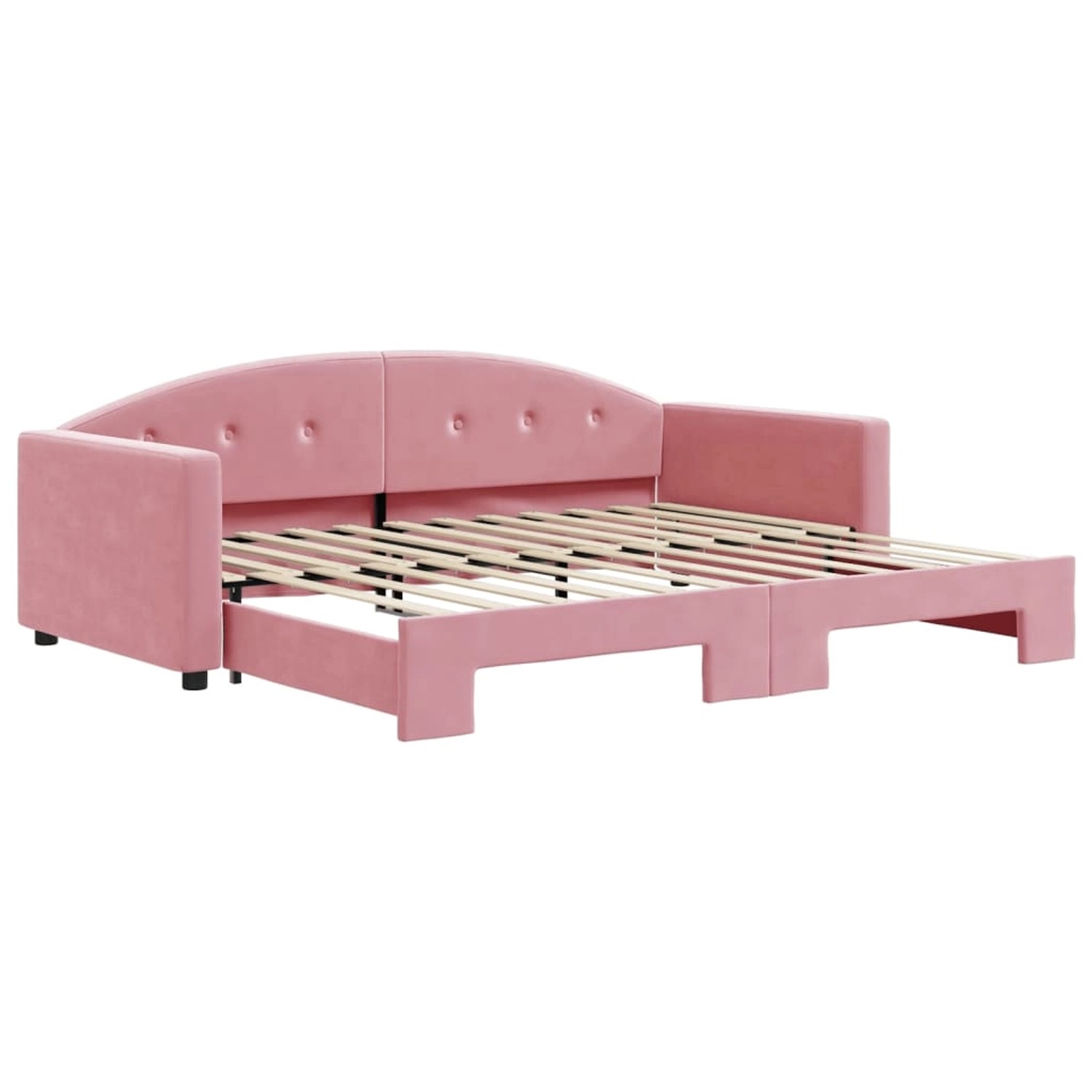 vidaXL Tagesbett Ausziehbar Rosa 90x200 cm Samt1884525 günstig online kaufen