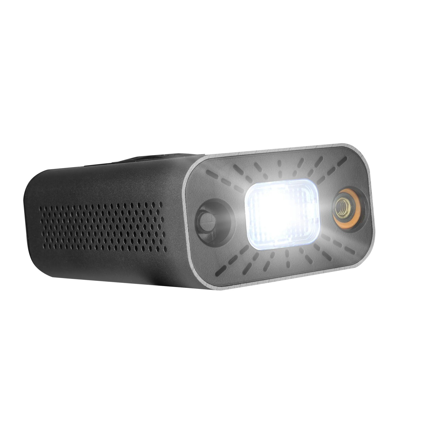 Eufab Mini-Kompressor, aufladbar, mit LED-Leuchte und USB-Anschluss für Pannenhilfe.