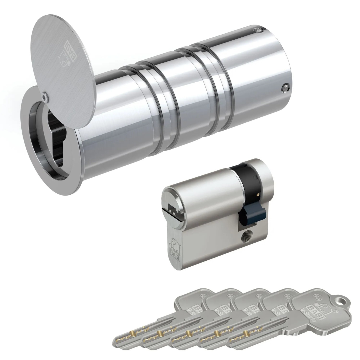 Basi - Rohrtresor mit Profil-Halbzylinder - SET - RT 101-MS - VB2140-0004