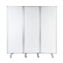 Dreiteilige, magnetische KARAT Mobile Trennwand (Whiteboard) mit Rollen, 180x180 cm.