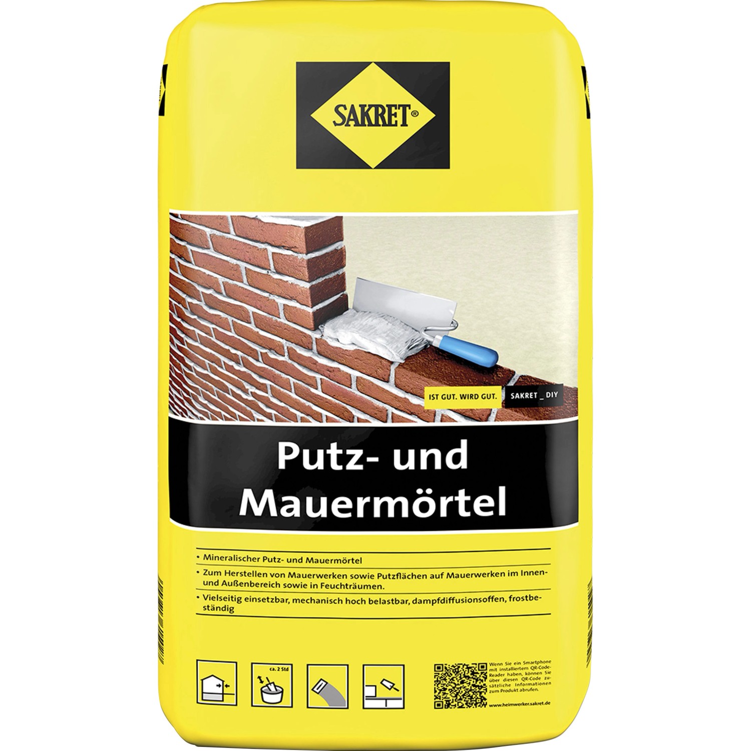 Sakret Putz- und Mauermörtel Grau 40 kg
