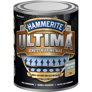 Dose Hammerite Ultima Metallschutzlack, matt verkehrsgrau, 750ml. Rostschutz, Grundierung und Lack in einem.