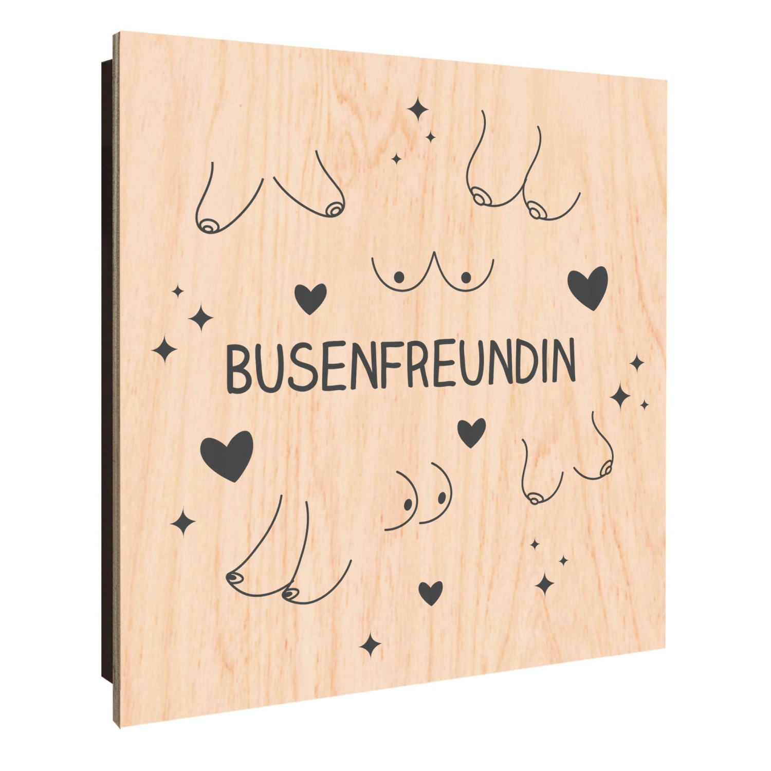 Banjado Großer Schlüsselkasten Holz 30x30cm Schwarz Scharnier Links 50 Hake günstig online kaufen