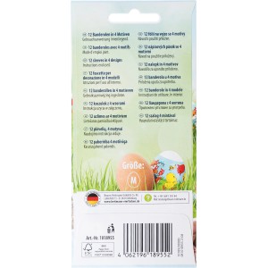 Brauns-Heitmann Eierfarben Banderolen Tradition, 12 Stück mit Ostermotiven.