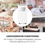 Weißes Klarstein Iceblock Ecosmart 7 Klimagerät in verschiedenen Wohnräumen.
