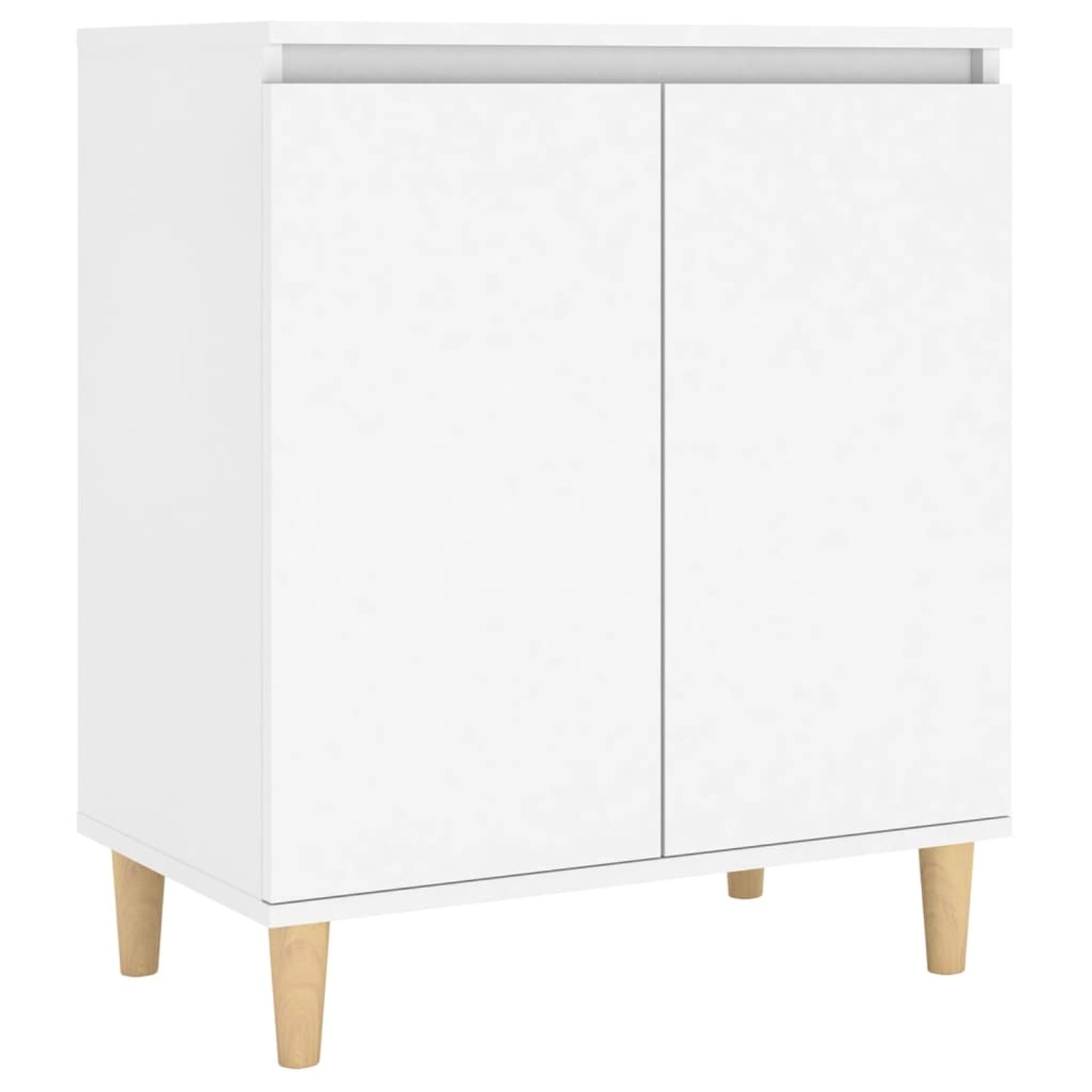 vidaXL Sideboard mit Massivholz-Beinen Weiß 60x35x70 cm Holzwerkstoff 80606 günstig online kaufen