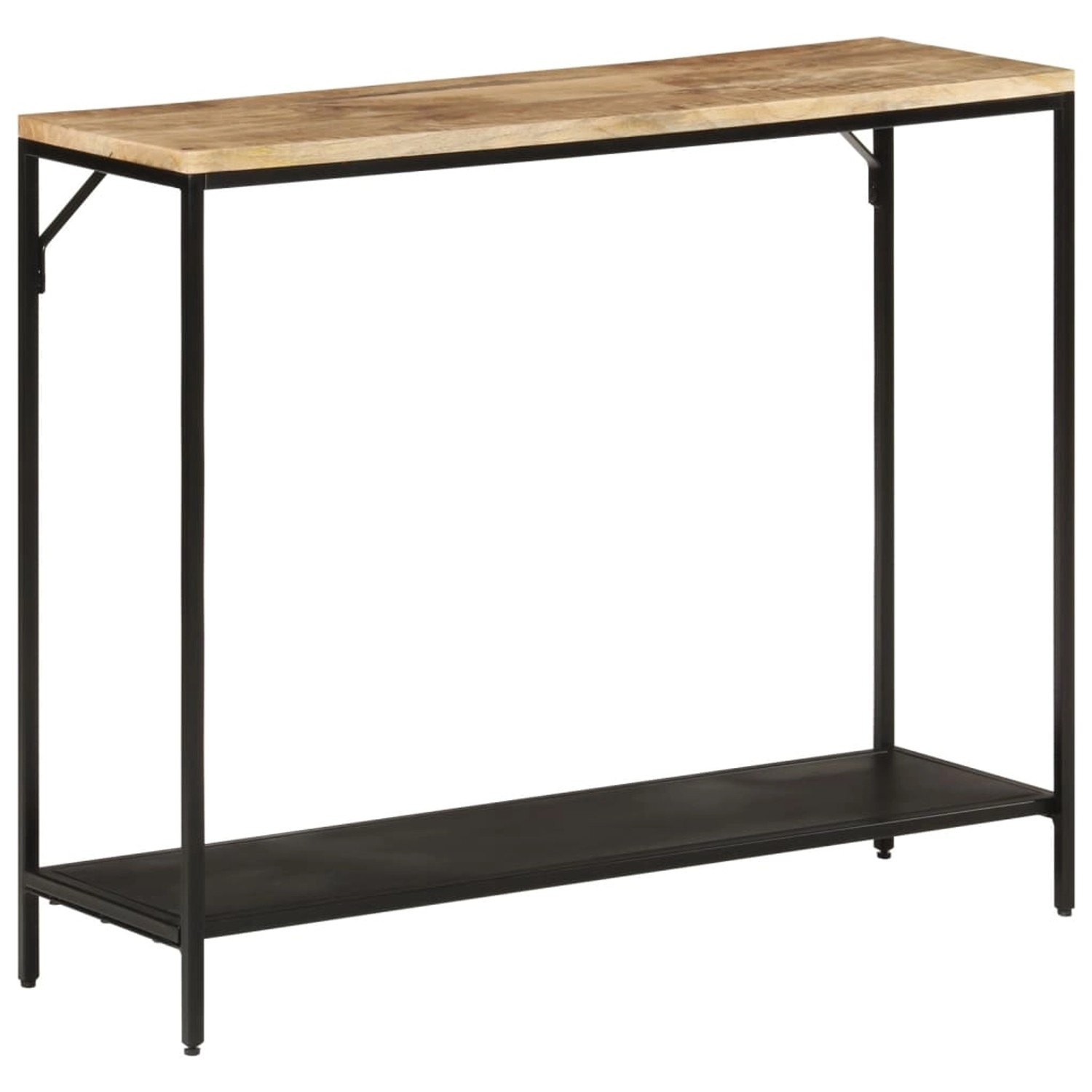 vidaXL Konsolentisch 90x30x75 cm Raues Massivholz Mango und Eisen 372729 günstig online kaufen