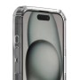 Transparente Hama MagCase Extreme Protect Handyhülle für Apple iPhone 15. Zeigt verstärkte Ecken, Seitentasten und D3O Schutz.