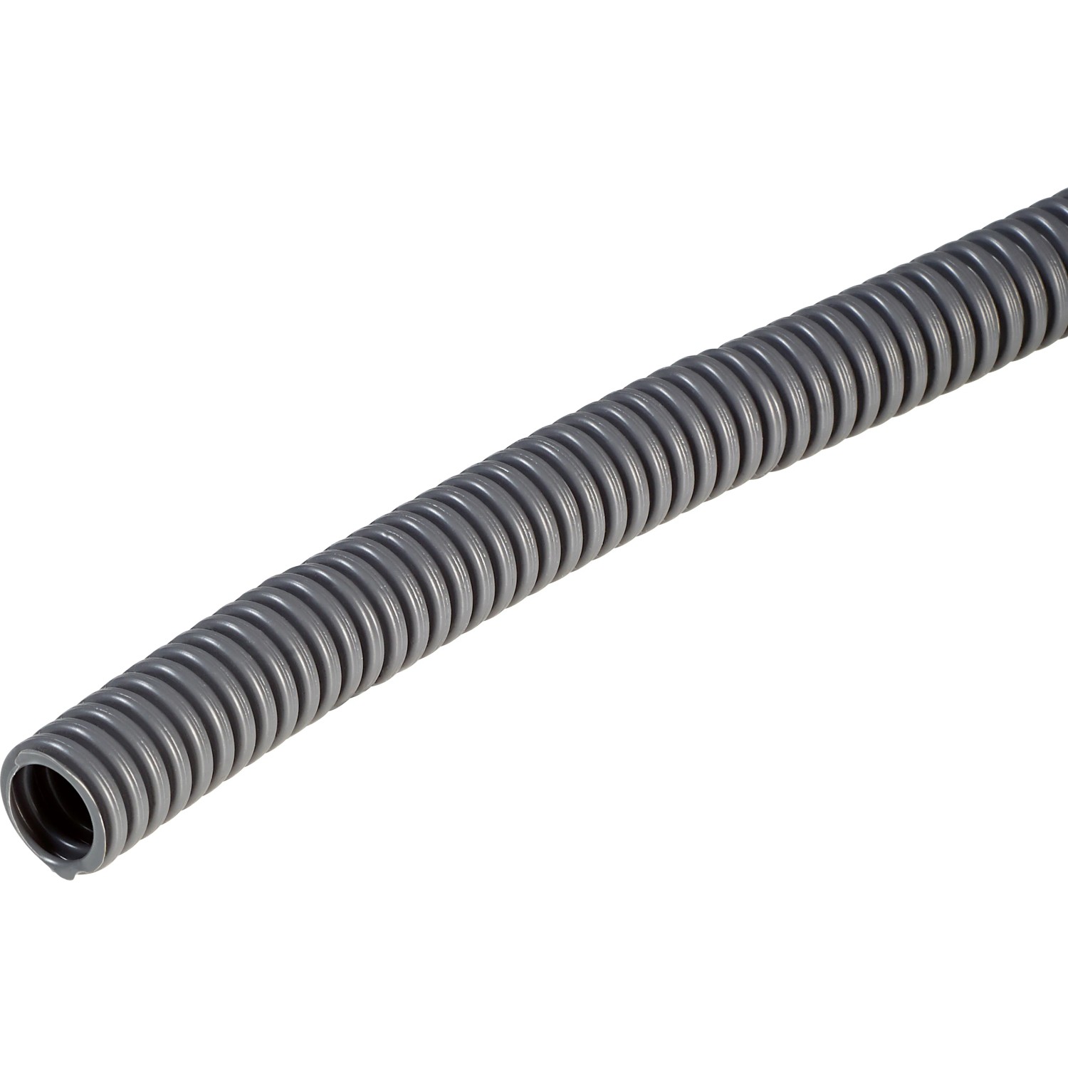 Flexibles, dunkelgraues EN 16 Isolierrohr, 25 m lang, für Elektroinstallation.
