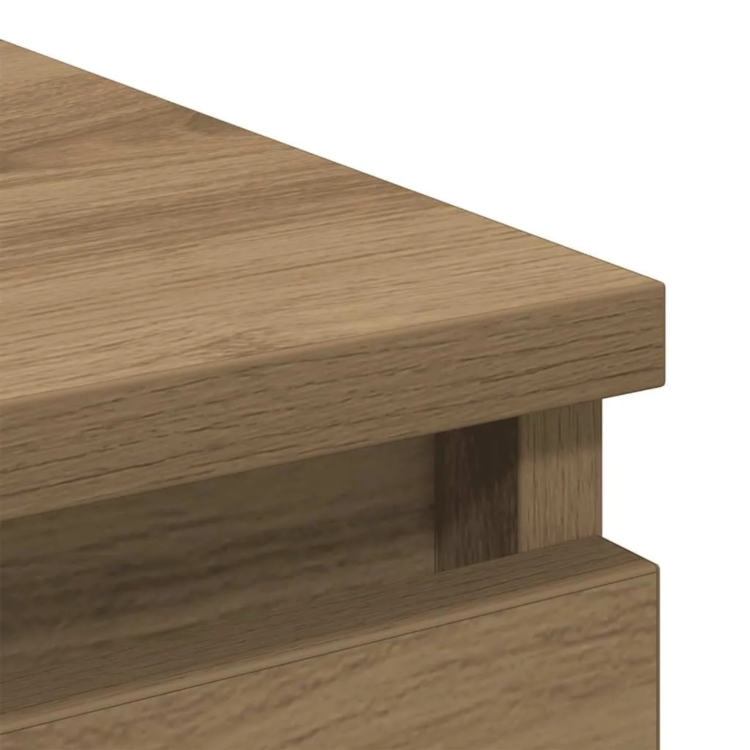 Detailaufnahme: Sideboard Artisan Eiche, Holzwerkstoff, Fokus auf Schubladen und Oberfläche.