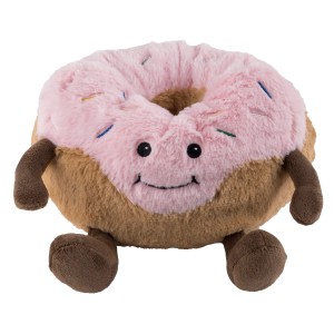 Warmies Wärmestofftier Donut mit rosa Zuckerguss und bunten Streuseln, Geschenkidee.