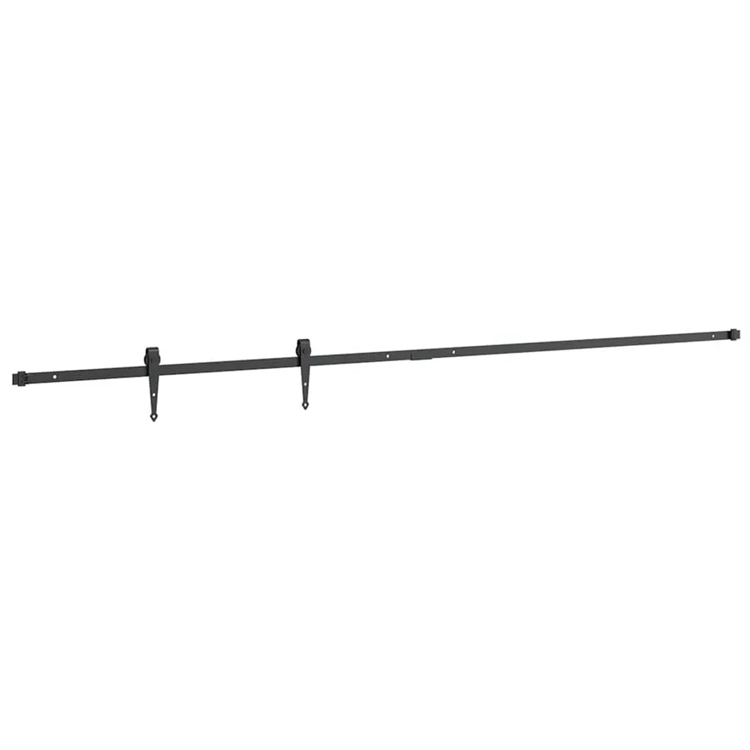 vidaXL Schiebetürbeschlag Set 213cm, Karbonstahl, für Schranktüren.