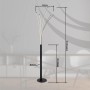 Moderne LED-Stehlampe Bizzy in Schwarz matt, dimmbar und per App steuerbar. Design-Stehleuchte für Smart Home.