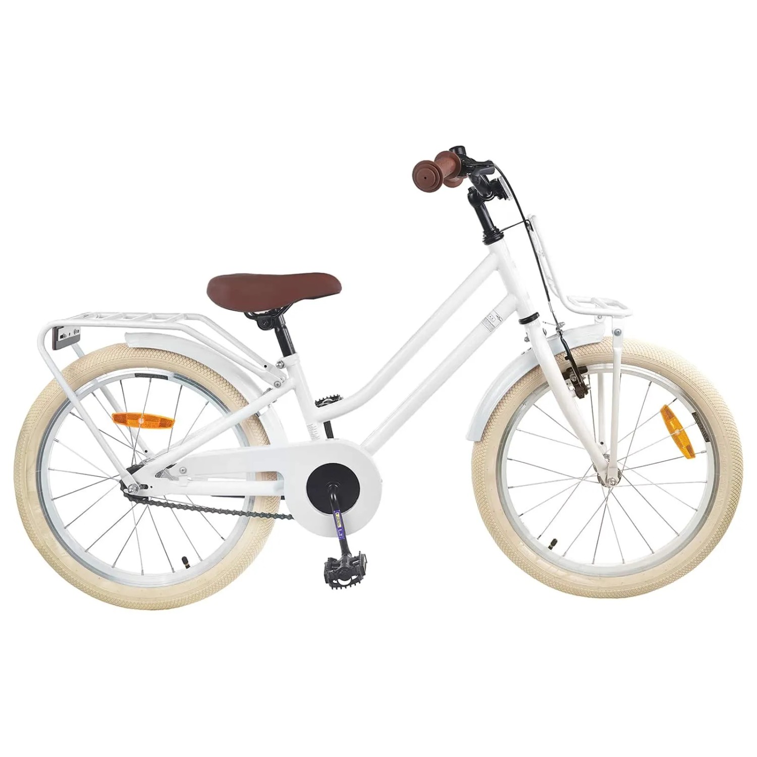 vidaXL Kinderfahrrad 18 Zoll für 5-7 Jahre Alt Weiß 42009178