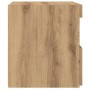 vidaXL Nachtschrank 2er Set, Eiche handwerklich, mit Schublade und Regal.