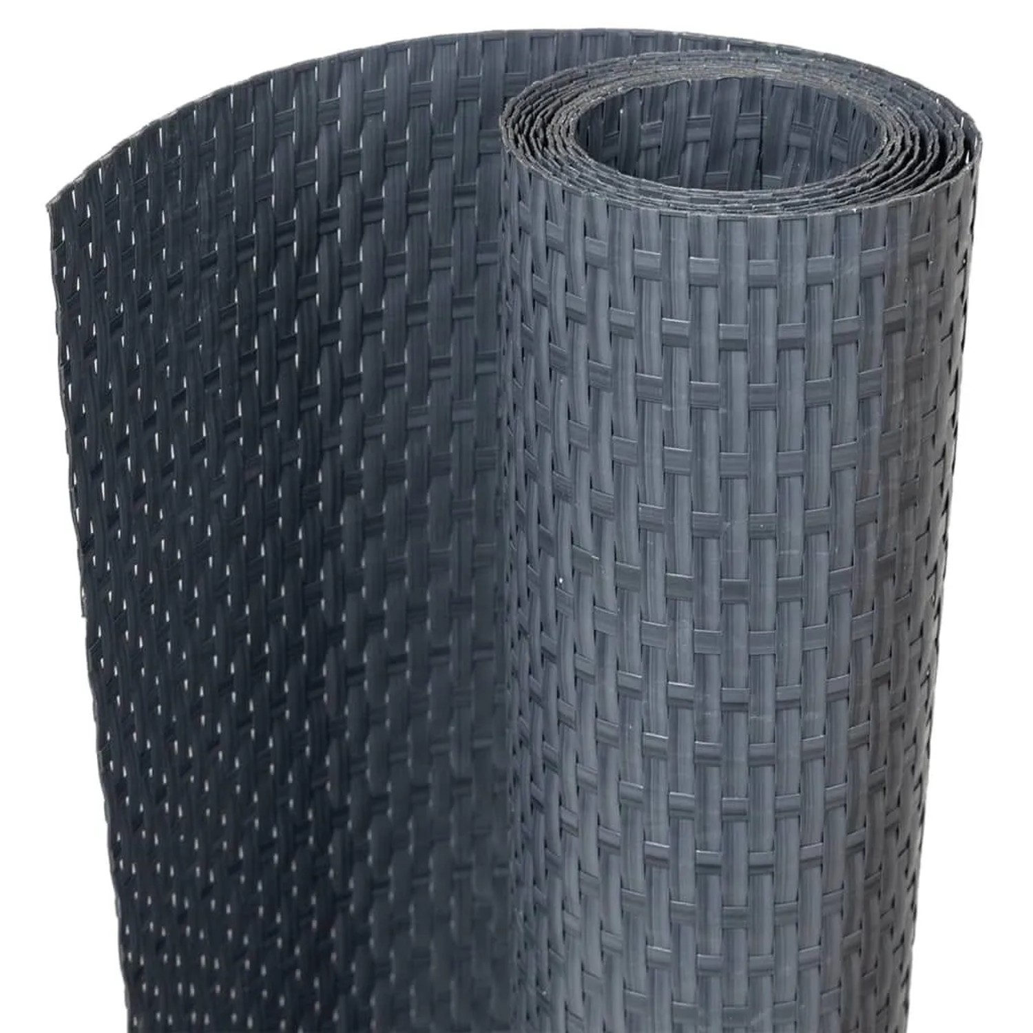 vidaXL Balkon-Sichtschutz Anthrazit 300x100 cm Poly Rattan 156237