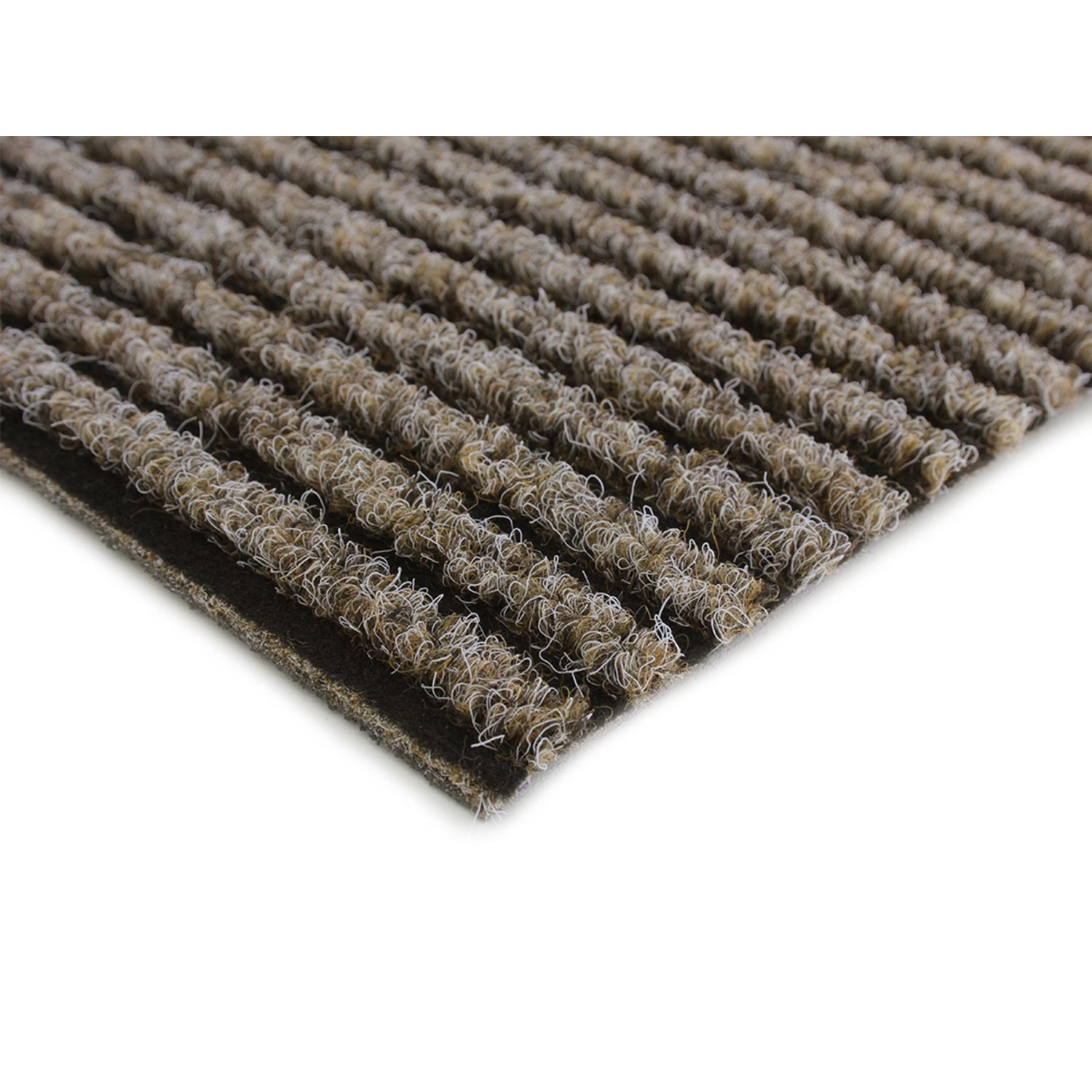 Primaflor Sauberlauf Magnum Beige, Teppichläufer Meterware mit gerippter Struktur und Gummirücken.