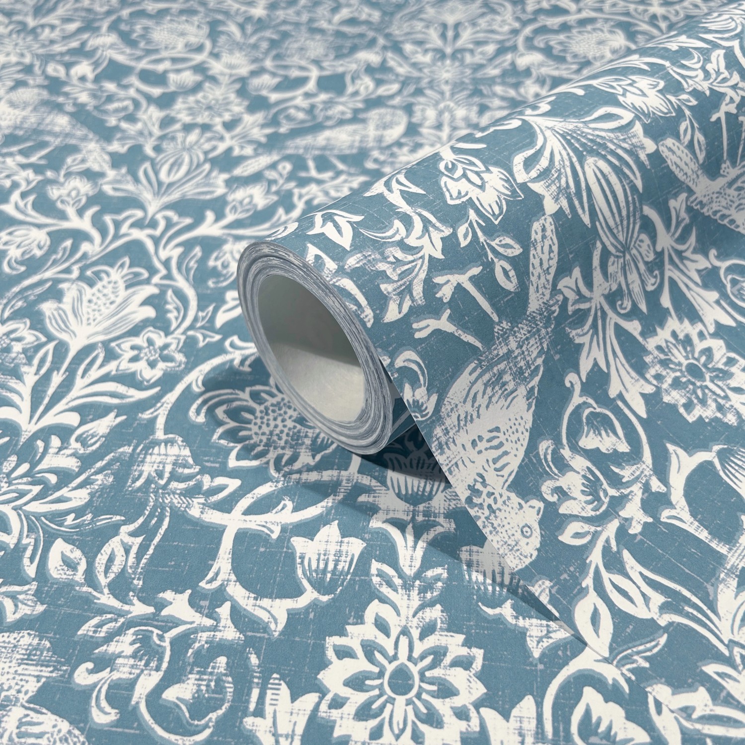 Marburg Vliestapete Blätter und Vögel Floral Modern 10,05 m x 0,53 m Grau günstig online kaufen