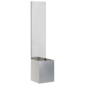 vidaXL Garten Sichtschutz-Leinwand Silber 32 x 140 cm Edelstahl 876375