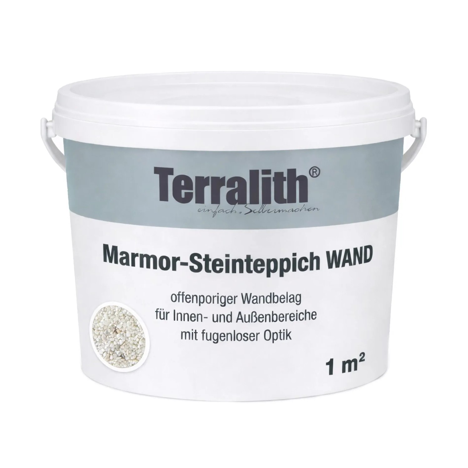 Terralith Marmor - Steinteppich Wand Bianco Fein für 1 m²
