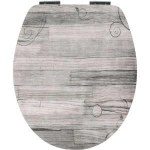 Sanitop WC-Sitz Holzromantik mit Absenkautomatik, High-Gloss Oberfläche und Holzkern.