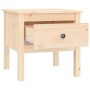 vidaXL Beistelltisch aus Kiefernholz, 50x50x49 cm, mit offener Schublade.