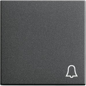 Anthrazitfarbene Gira Schalterwippe System 55 mit Klingelsymbol für den OBI Online-Shop.