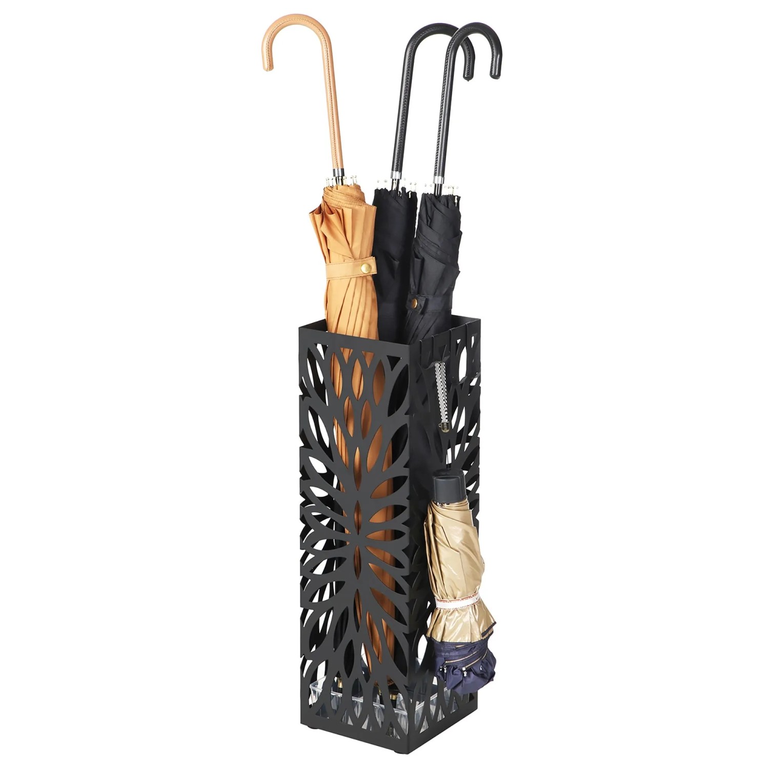 Songmics Regenschirmständer Patsy Stahl 15,5 x 15,5 x 41 cm Schwarz günstig online kaufen