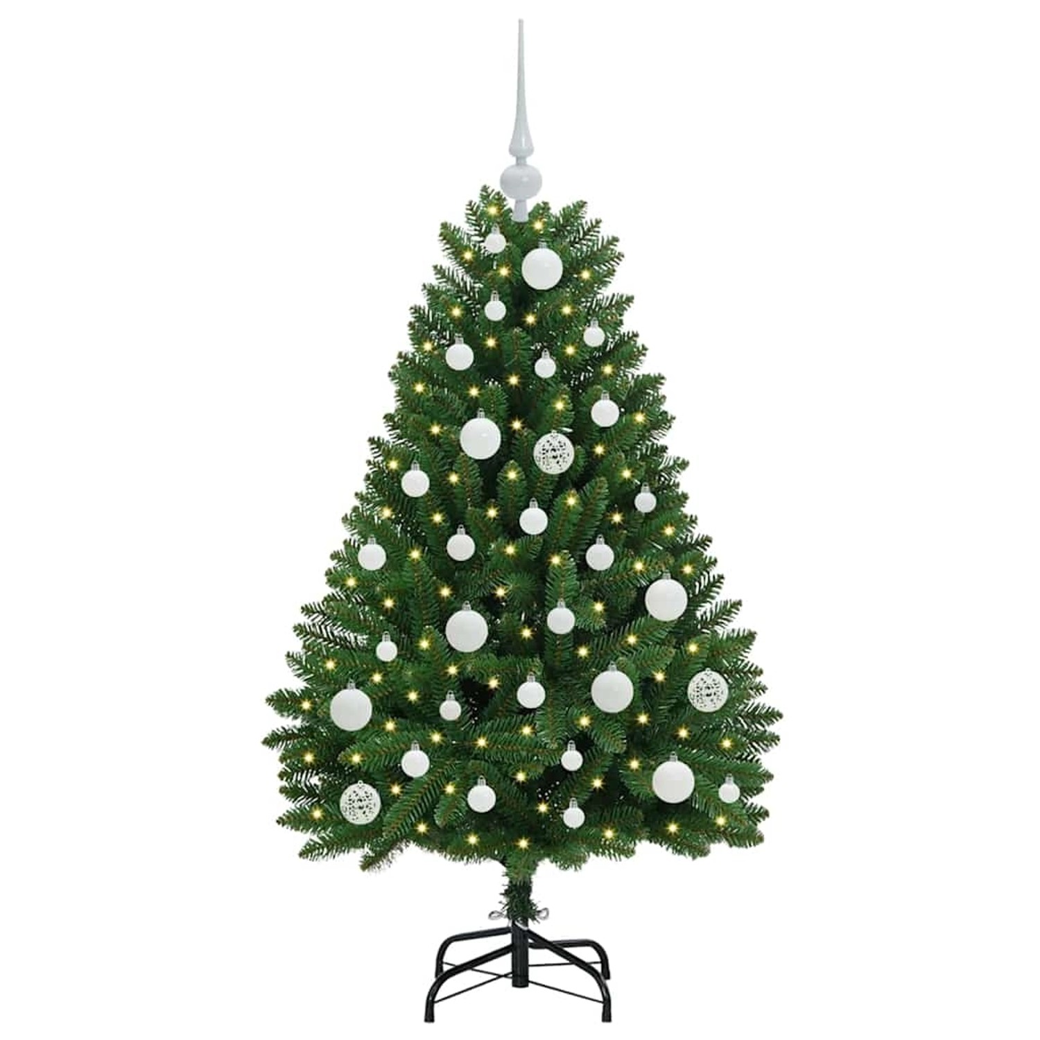 vidaXL Künstlicher Weihnachtsbaum Grün 120 cm PVC und Metall 3395670