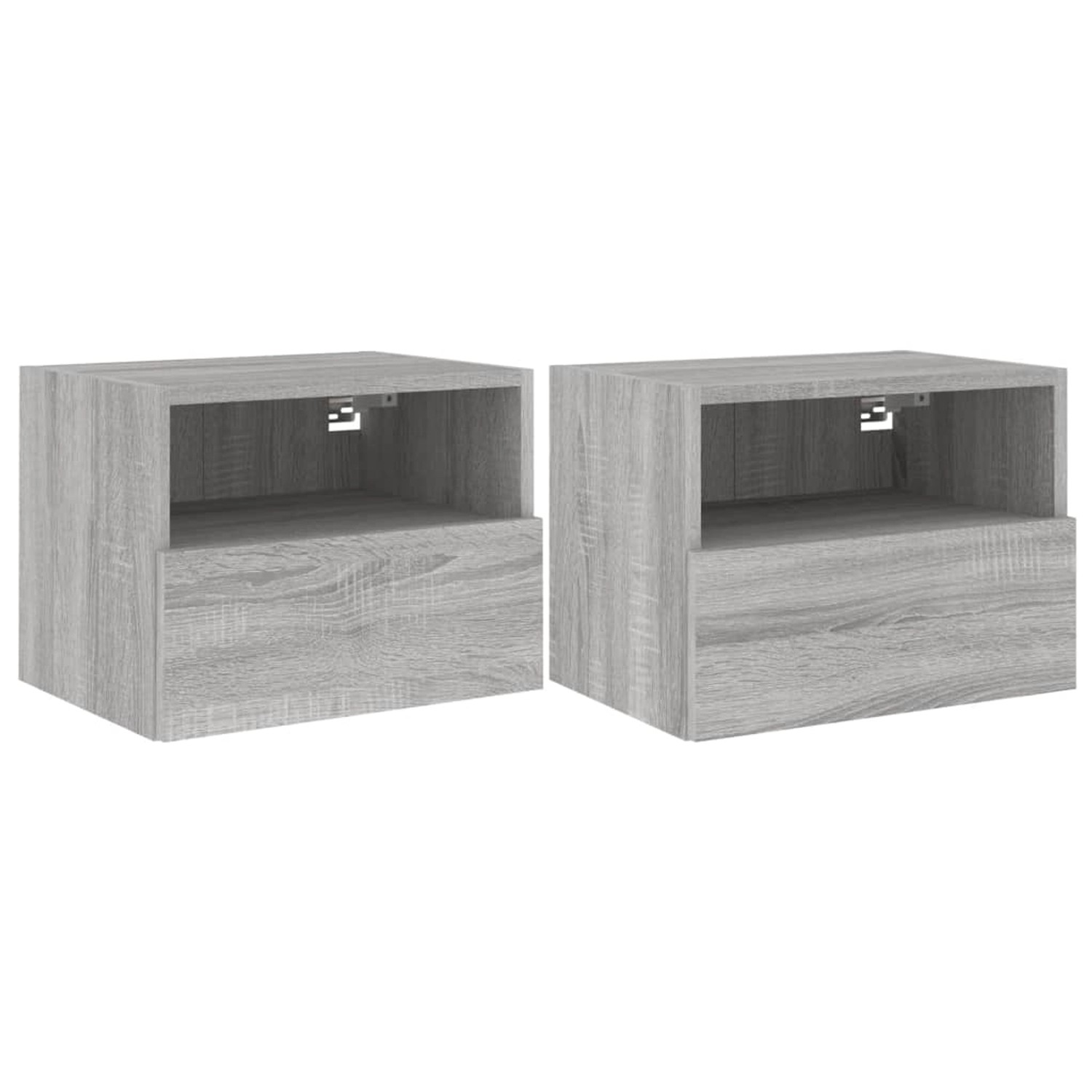vidaXL TV-Wandschränke 2 Stk Grau Sonoma 40x30x30 cm Holzwerkstoff 836851