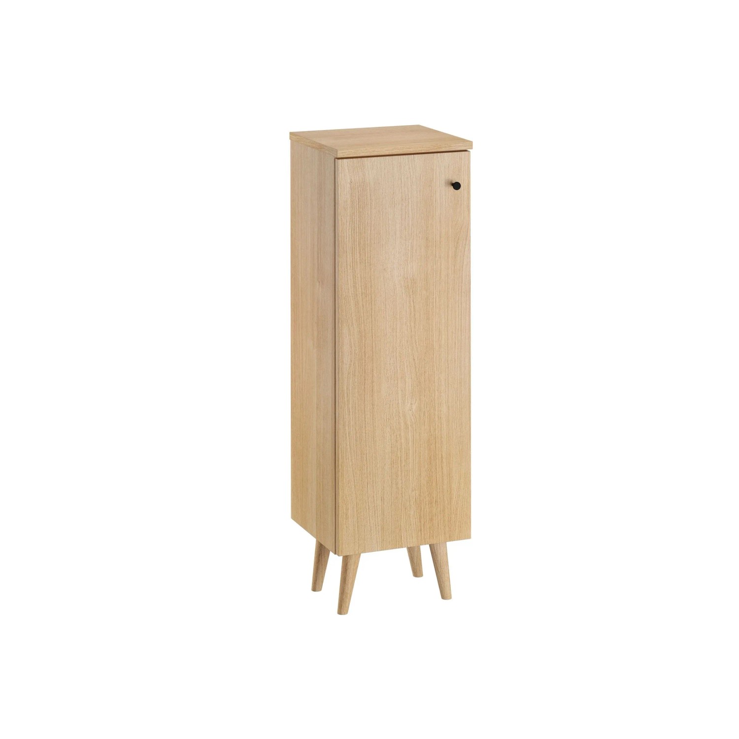 Erst-Holz Bad-Kommode in Eiche Dekor Stehend Schrank mit Füße