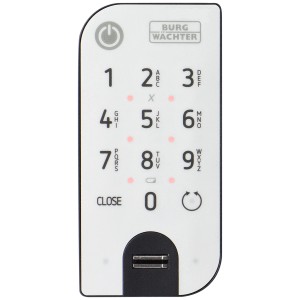 Burg-Wächter ENTRYeasy 7602 FP: Keypad für elektronisches Türschloss mit Ziffern und Fingerabdrucksensor.