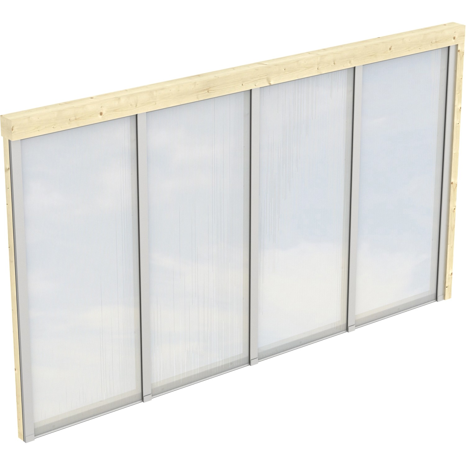 Skan Holz Polycarbonat Seitenwand für Terrassenüberdachung 400/389 cm Tiefe