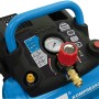 Detailaufnahme des Güde Airpower 190/08/6 Kompressors mit Manometer und Bedienelementen.