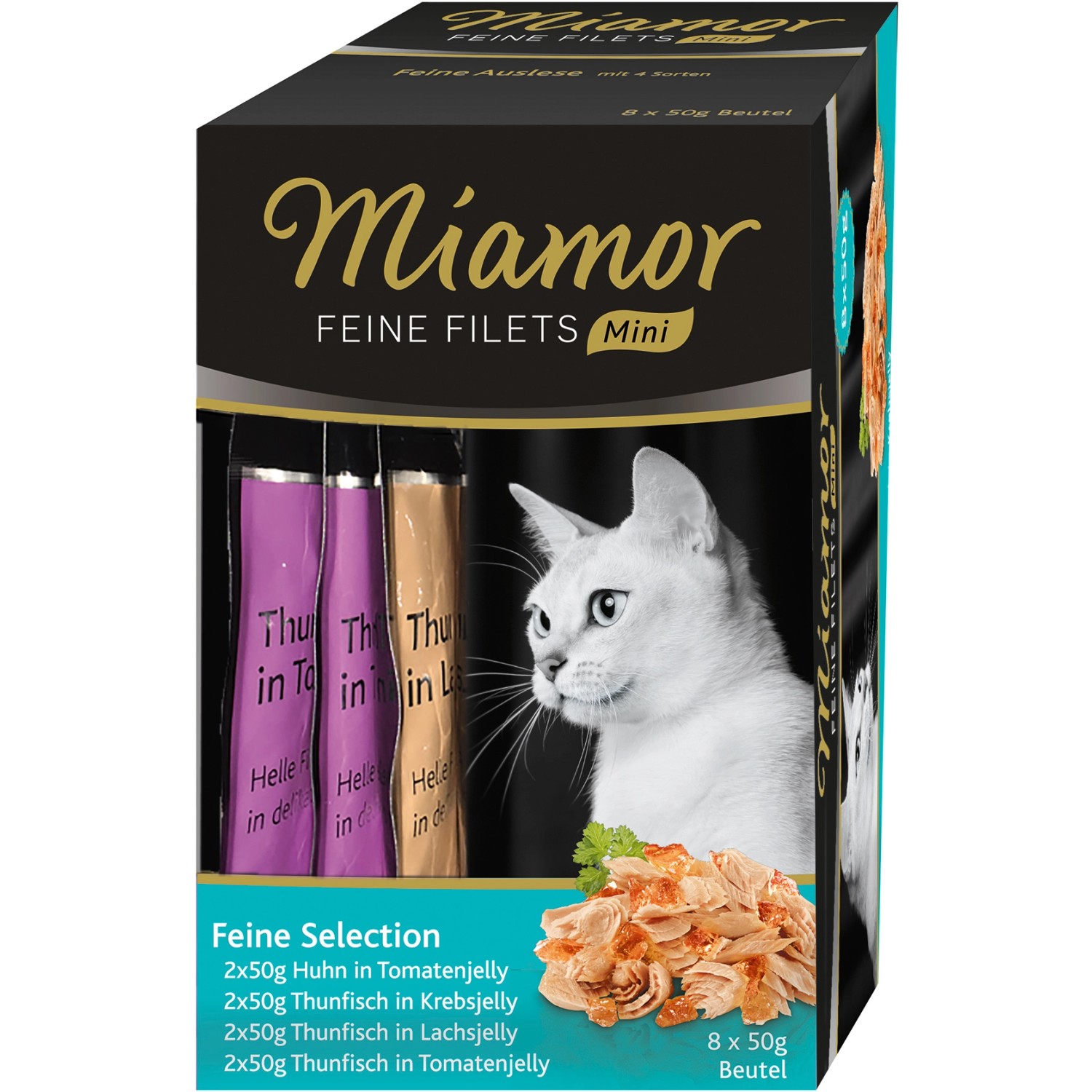 Miamor Katzen-Nassfutter Feine Filets Multibox Selection 8 x 50 g