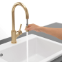 Villeroy & Boch Küchenarmatur Umbrella Flex Hochdruck-Armatur mit Ausziehbarer Brause Wassersparend Gold_5