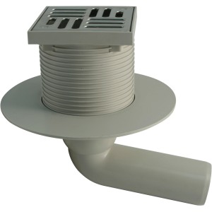 Marley Balkonablauf mit waagerechtem Abgang DN 50 aus ABS-Kunststoff.