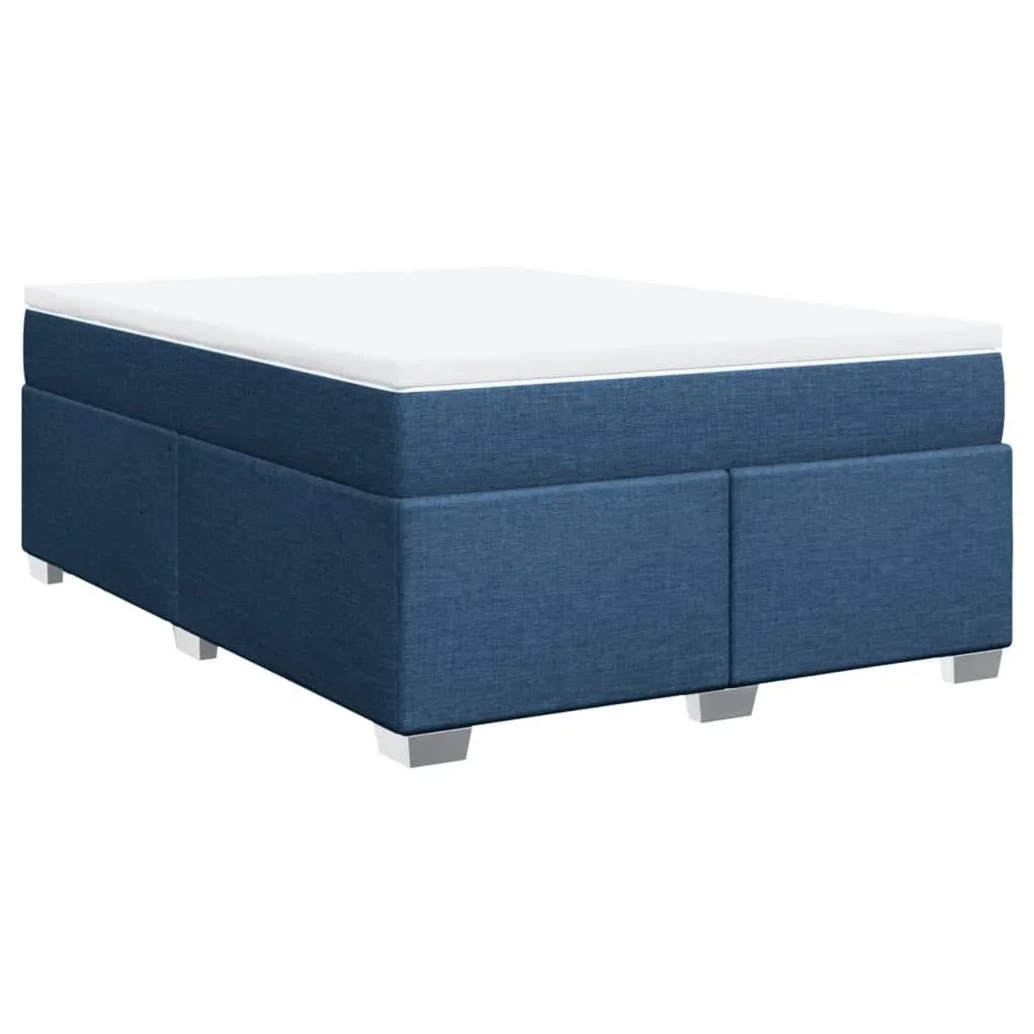 vidaXL Boxspringbett mit Matratze Blau 160x200 cm Stoff 3285150 günstig online kaufen