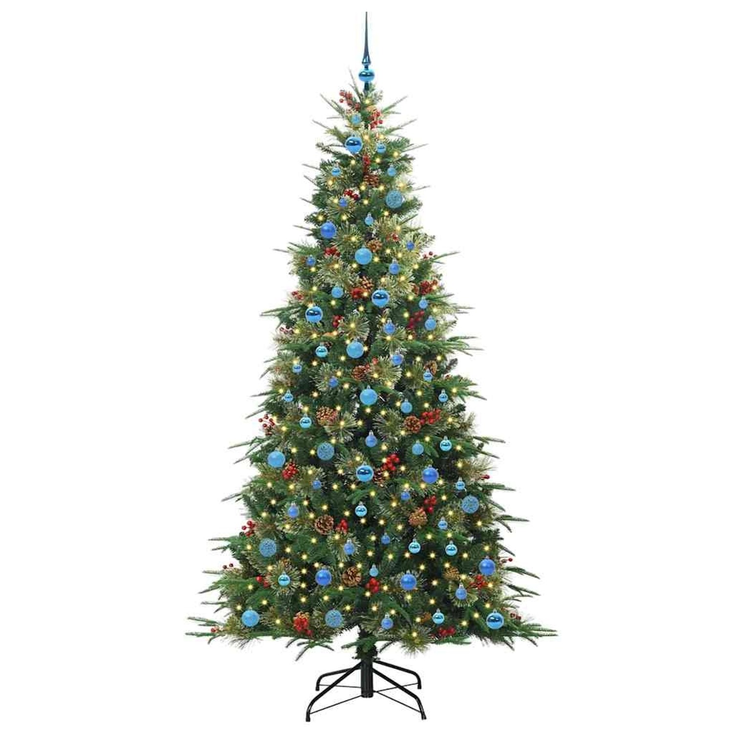 vidaXL Künstlicher Klappbarer Weihnachtsbaum Grün 240 cm PE und PVC 3397452