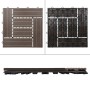 ECD Germany WPC Terrassenfliesen 55er Set, 30x30cm, dunkelbraune Holzoptik mit Klicksystem.